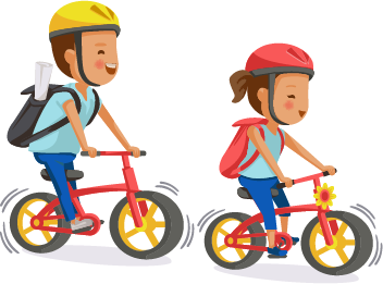 Fahrrad fahren immer mit Helm